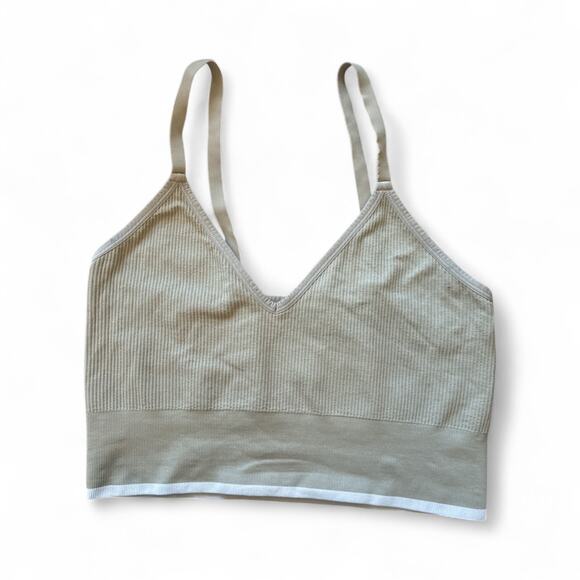 Harper Wilde Lounge Rib Triangle Bralette in Tan Size XL - Picture 1 of 3